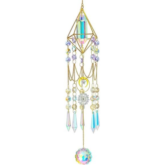 Crystal Prisms Suncatcher Window Hanging Pendant Glass Prisms Decor Wind Chime - Picture 1 of 6